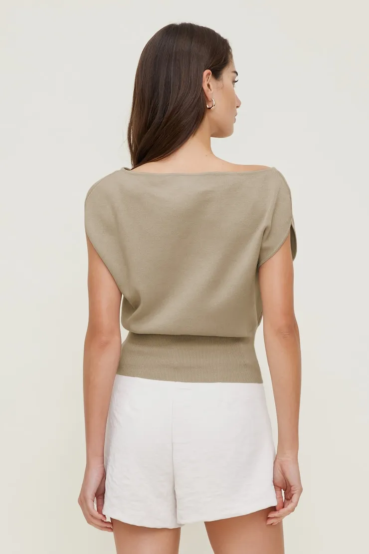 Aria Boat Neck Sweater - Dynamite - Beige - Women Clothing sold by Dynamite product image thumbnail 2