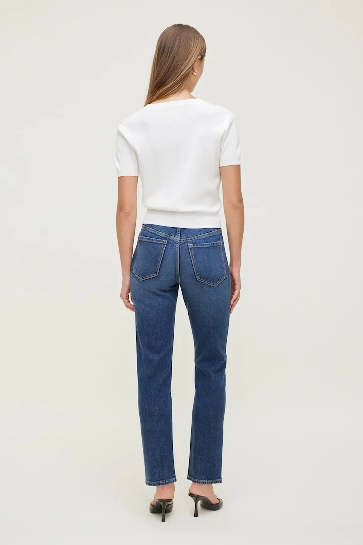 Frenchie Stretch High Rise Slim Leg Jeans - Dynamite - Blue - Women Clothing sold by Dynamite product image thumbnail 2