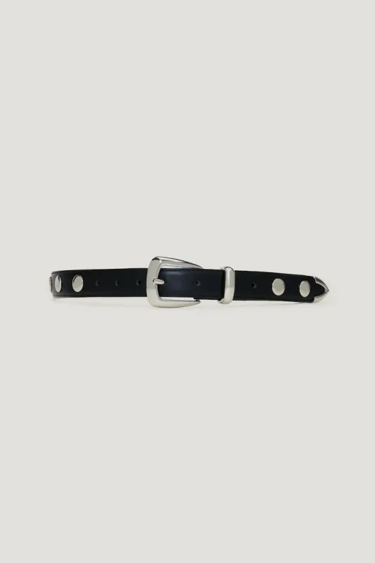 Studded Western Belt - Dynamite - Black - Women Clothing made by Dynamite