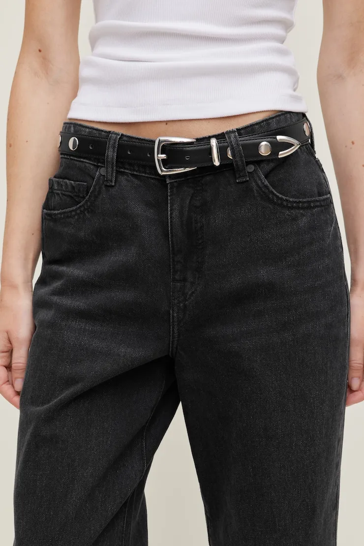 Studded Western Belt - Dynamite - Black - Women Clothing sold by Dynamite product image thumbnail 2