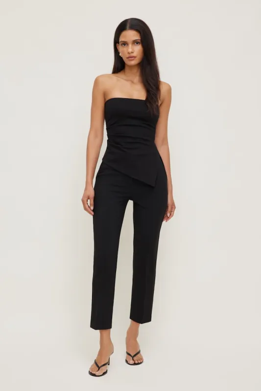 High Rise Slim Fit Pants - Dynamite - Black - Women Clothing made by Dynamite
