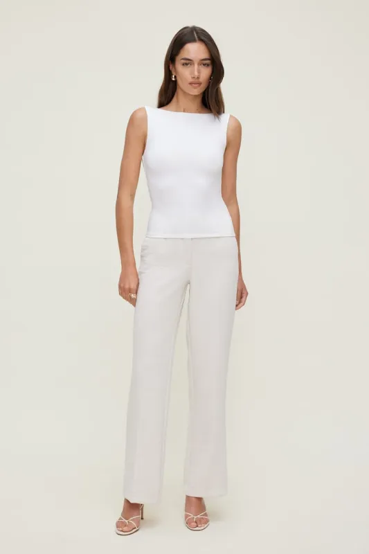 Camelia Airflow Clean Straight Leg Pants - Dynamite - Beige - Women Clothing made by Dynamite