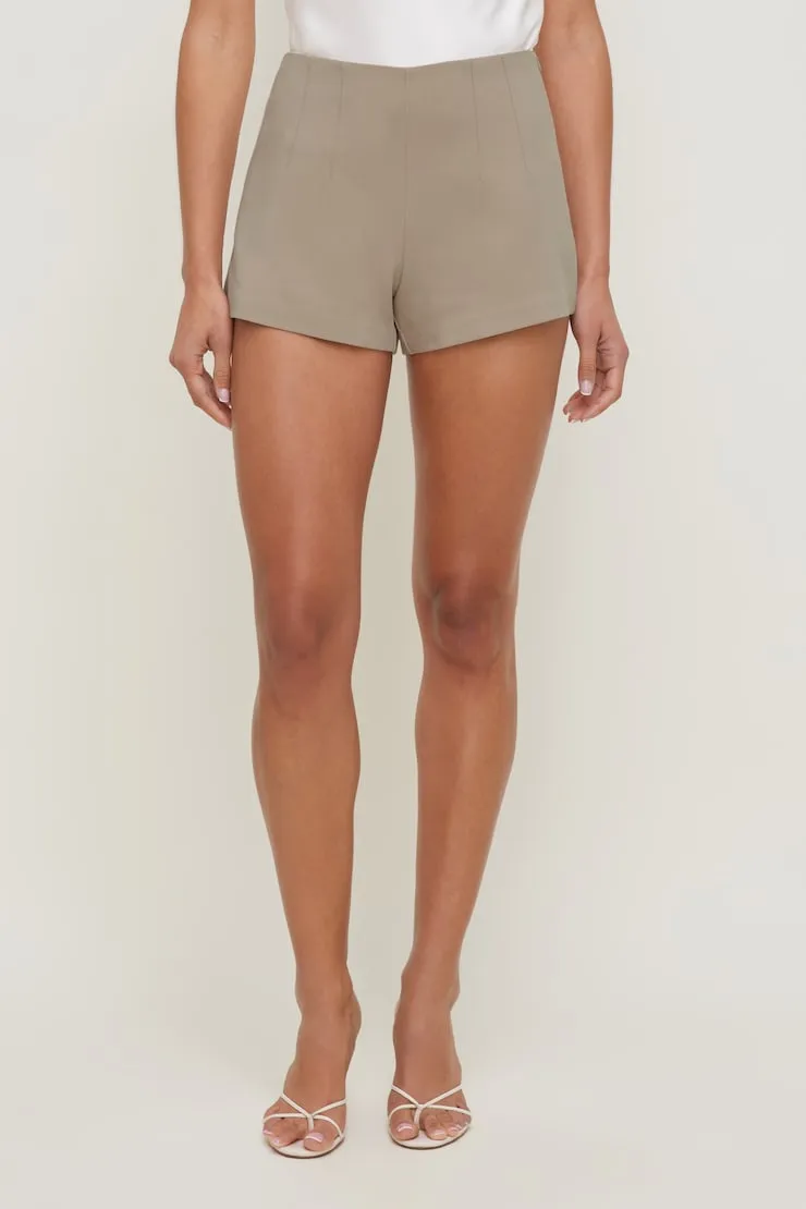 Ultra High Rise A Line Shorts - Dynamite - Beige - Women Clothing sold by Dynamite product image thumbnail 5