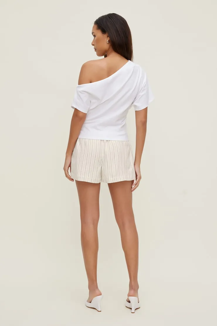 Linen High Rise Shorts - Dynamite - Greys - Women Clothing sold by Dynamite product image thumbnail 3