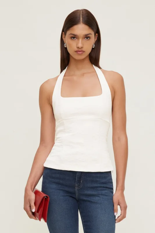 Airflow Halter Top - Dynamite - White - Women Clothing made by Dynamite