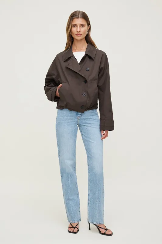 Cara High Rise Straight Leg Jeans - Dynamite - Blue - Women Clothing made by Dynamite