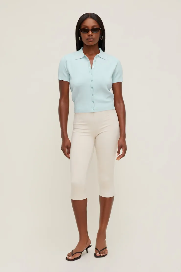 Polo Crewneck Cardigan - Dynamite - Blue - Women Clothing sold by Dynamite product image thumbnail 3