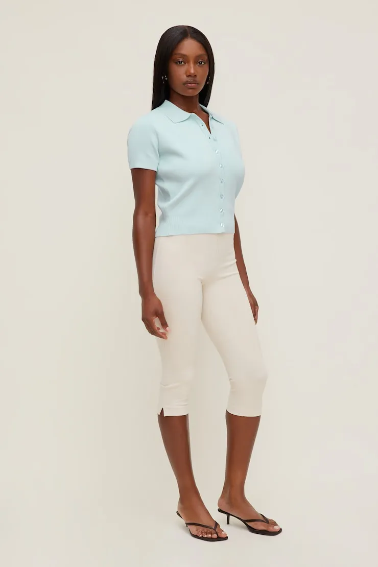 Polo Crewneck Cardigan - Dynamite - Blue - Women Clothing sold by Dynamite product image thumbnail 5