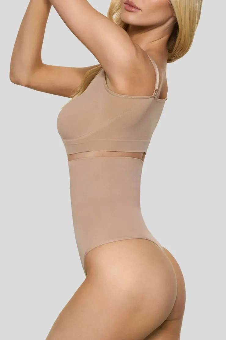 BOOMBA | High-Waisted Shapers - Dynamite - Beige - Women Clothing sold by Dynamite product image thumbnail 3