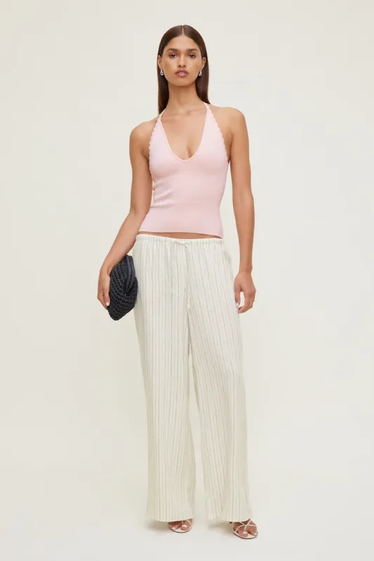 Leo Linen Wide Leg Pants - Dynamite - Greys - Women Clothing made by Dynamite