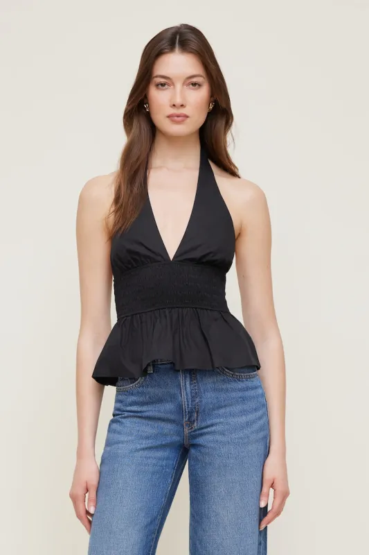 Poplin Halter Top - Dynamite - Black - Women Clothing made by Dynamite