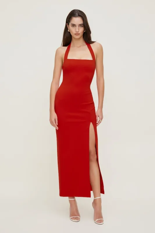 Miya Ponte Maxi Dress - Dynamite - Red - Women Clothing made by Dynamite