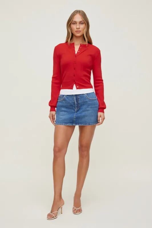 Gia Mini Denim Skort - Dynamite - Blue - Women Clothing made by Dynamite