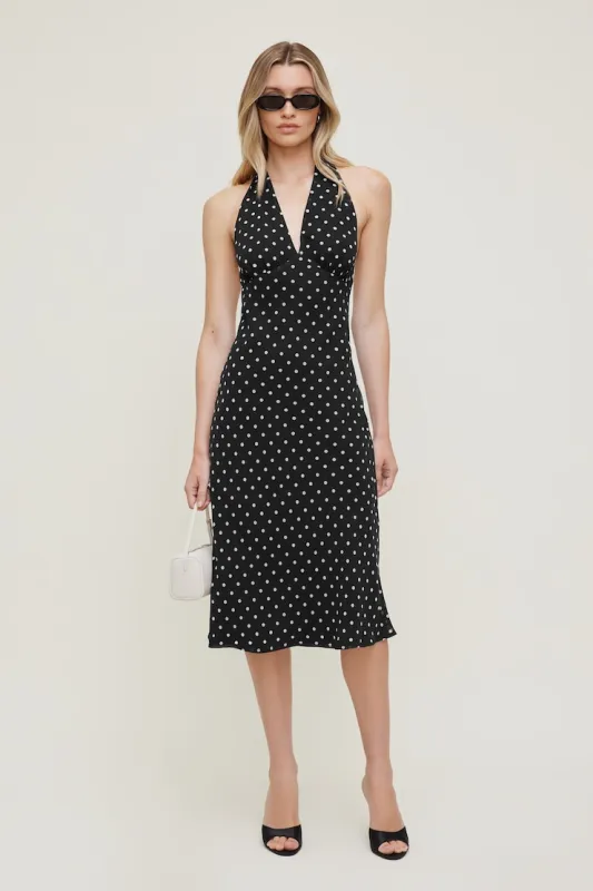 Elena Halter Midi Dress - Dynamite - Black - Women Clothing made by Dynamite