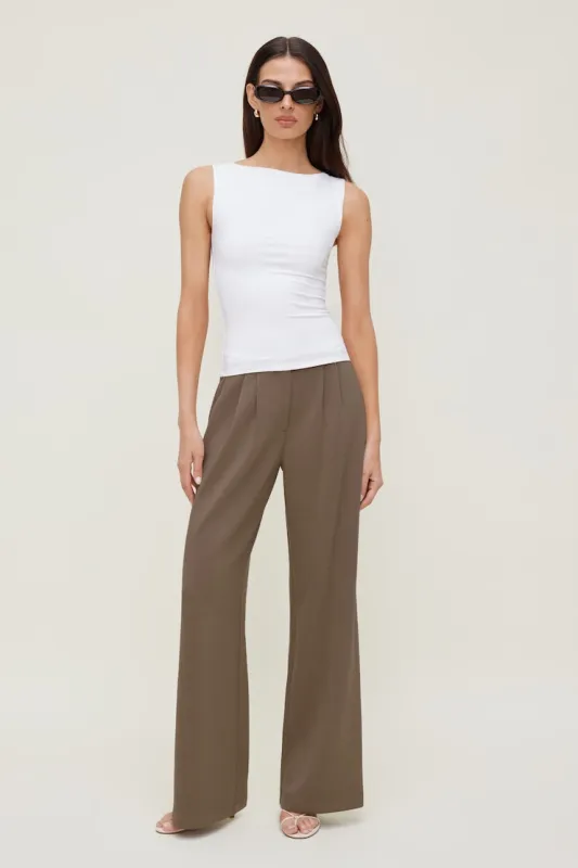 Alex Anywear Wide Leg Pants - Dynamite - Brown - Women Clothing made by Dynamite