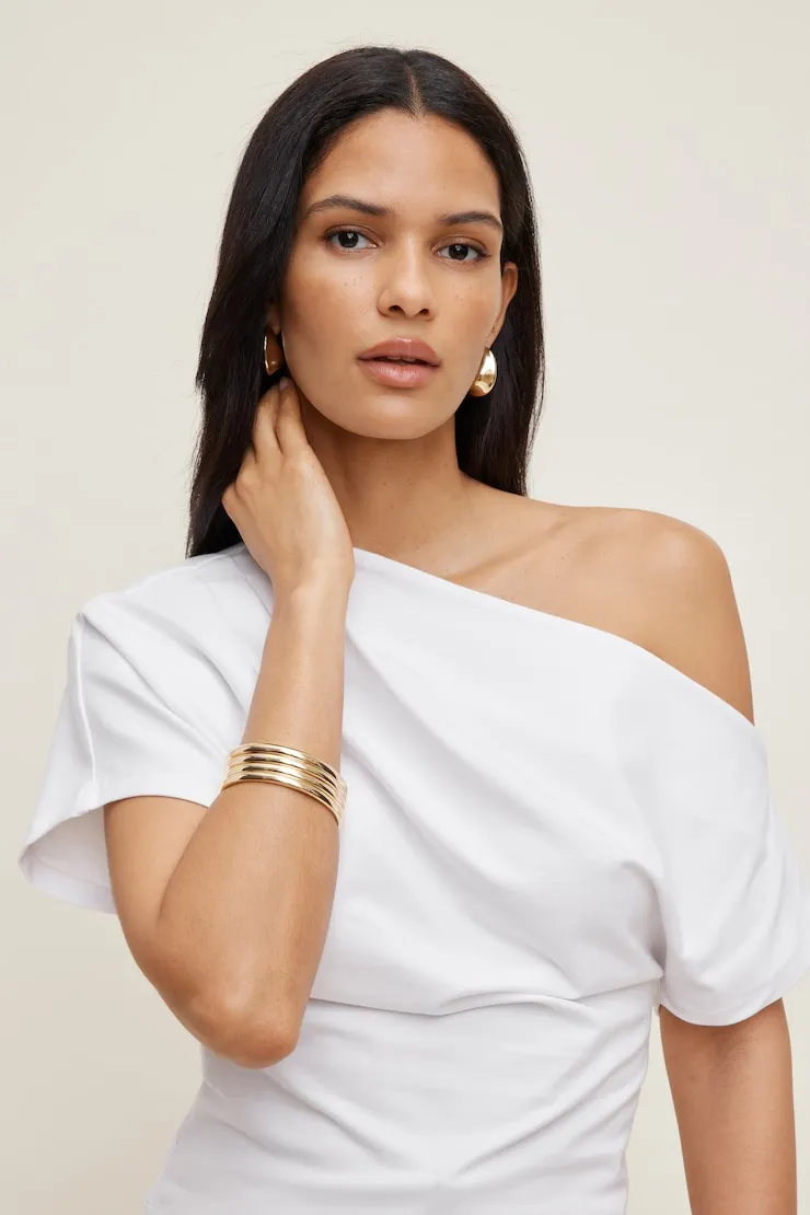 4-Pack Rounded Bangles - Dynamite - Yellow - Women Clothing sold by Dynamite product image thumbnail 2