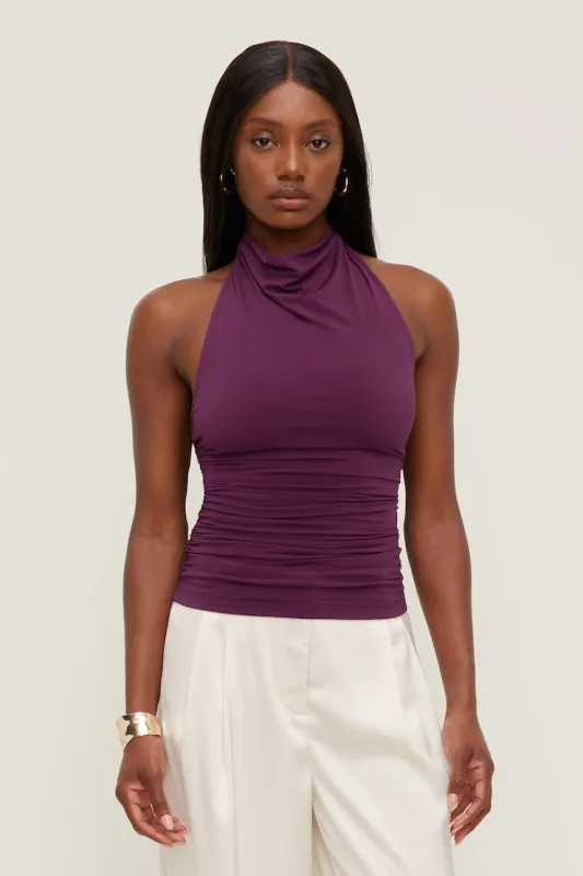 Bry Sculpt Halter Top - Dynamite - Purple - Women Clothing made by Dynamite