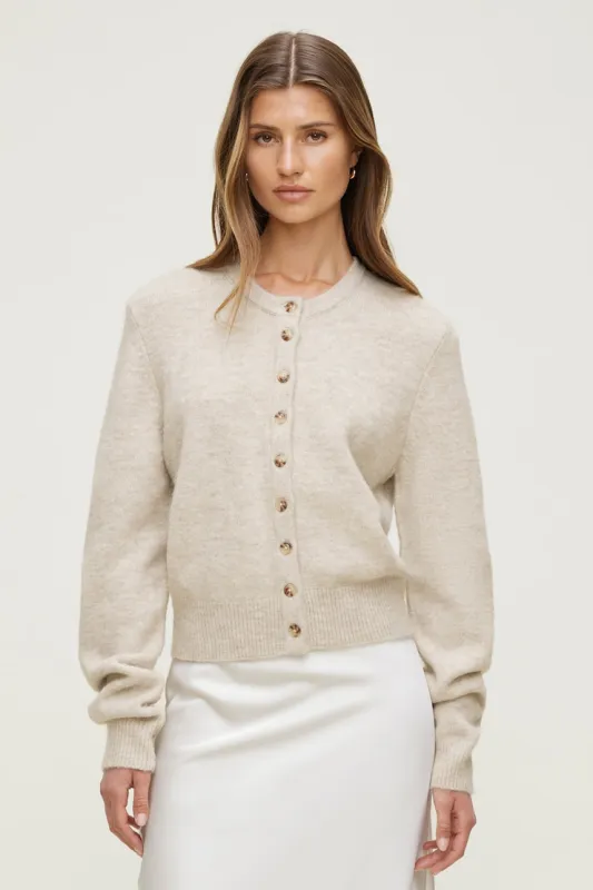 Rebecca Crewneck Cardigan - Dynamite - Greys - Women Clothing made by Dynamite