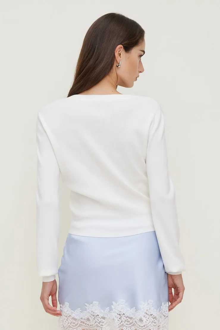 Rebecca Crewneck Cardigan - Dynamite - White - Women Clothing sold by Dynamite product image thumbnail 2