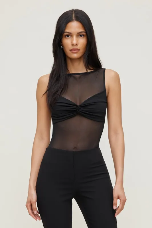 Kai Sheer Mesh Bodysuit - Dynamite - Black - Women Clothing made by Dynamite