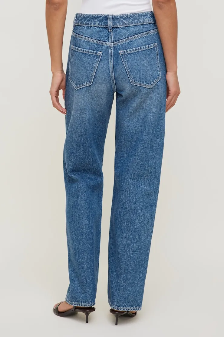 Mika Mid Rise Relaxed Straight Leg Jeans - Dynamite - Blue - Women Clothing sold by Dynamite product image thumbnail 5