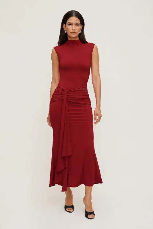 Talia Sculpt Maxi Dress - Dynamite - Red - Women Clothing made by Dynamite