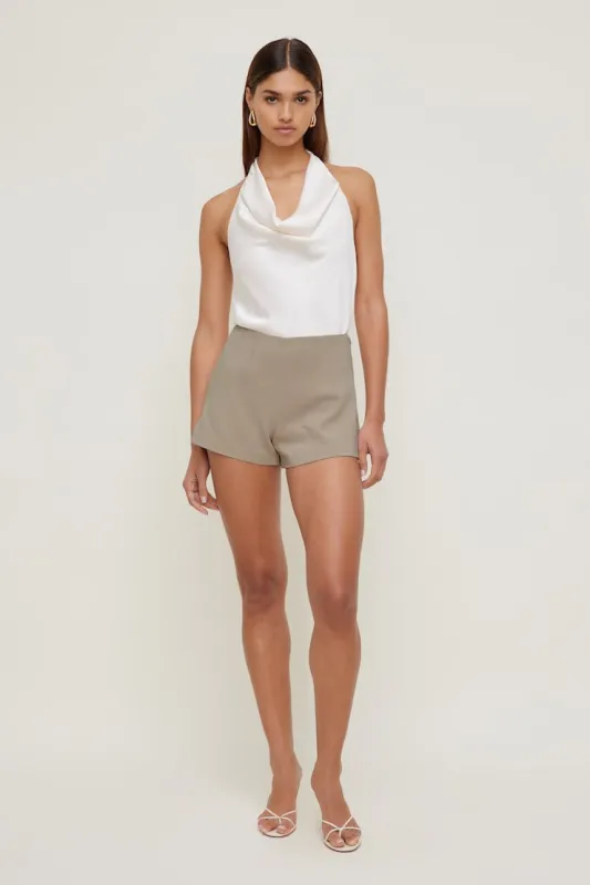 Ultra High Rise A Line Shorts - Dynamite - Beige - Women Clothing made by Dynamite