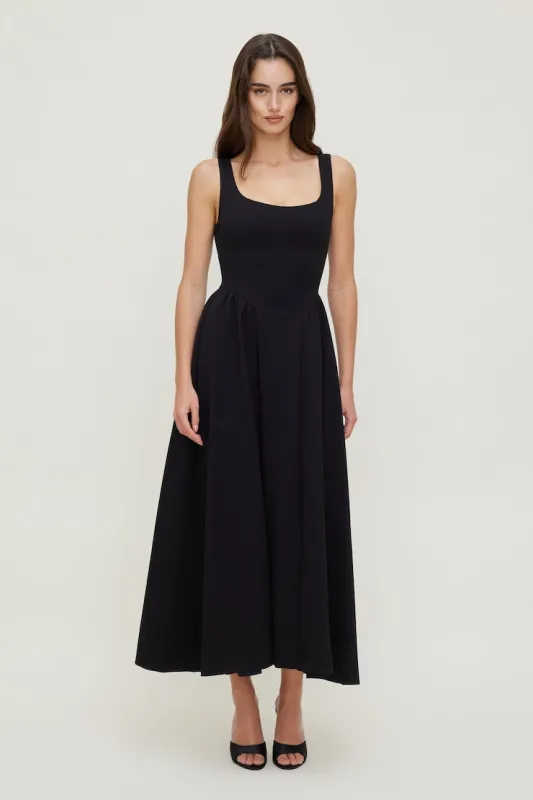 Irina Ponte Midi Dress - Dynamite - Black - Women Clothing made by Dynamite