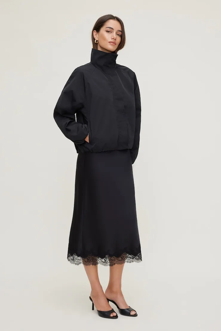 High Neck Wind Anorak - Dynamite - Black - Women Clothing sold by Dynamite product image thumbnail 3