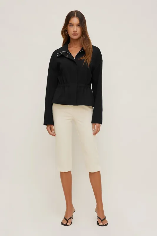 High Rise Capri Pants - Dynamite - Beige - Women Clothing made by Dynamite