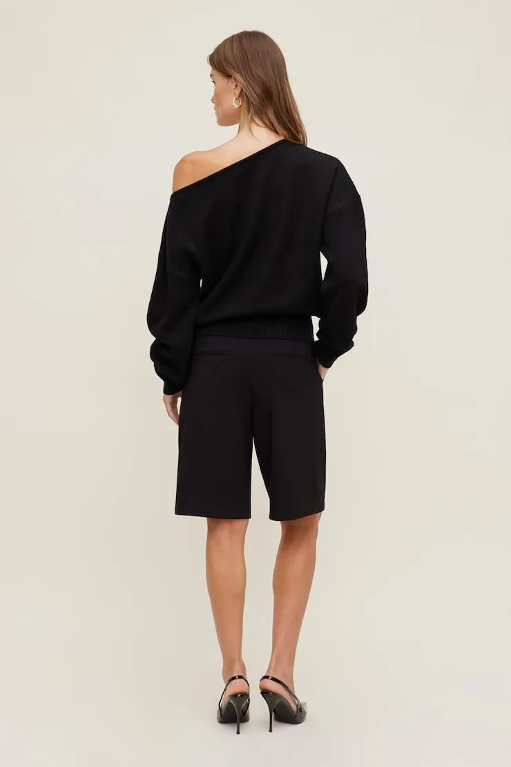 Lola Off Shoulder Sweater - Dynamite - Black - Women Clothing sold by Dynamite product image thumbnail 4