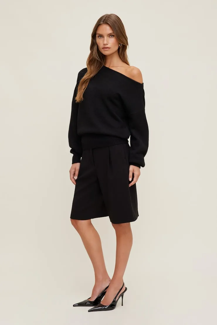 Lola Off Shoulder Sweater - Dynamite - Black - Women Clothing sold by Dynamite product image thumbnail 5