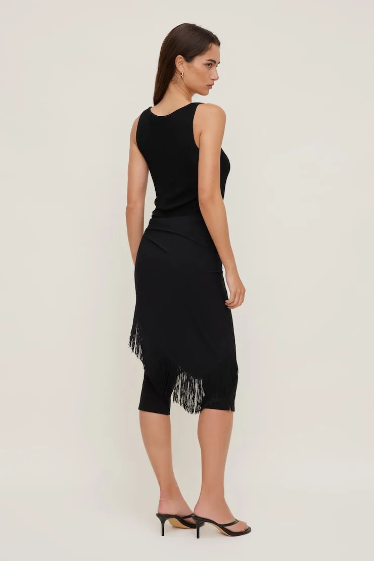 Fringe Triangle Scarf - Dynamite - Black - Women Clothing sold by Dynamite product image thumbnail 2