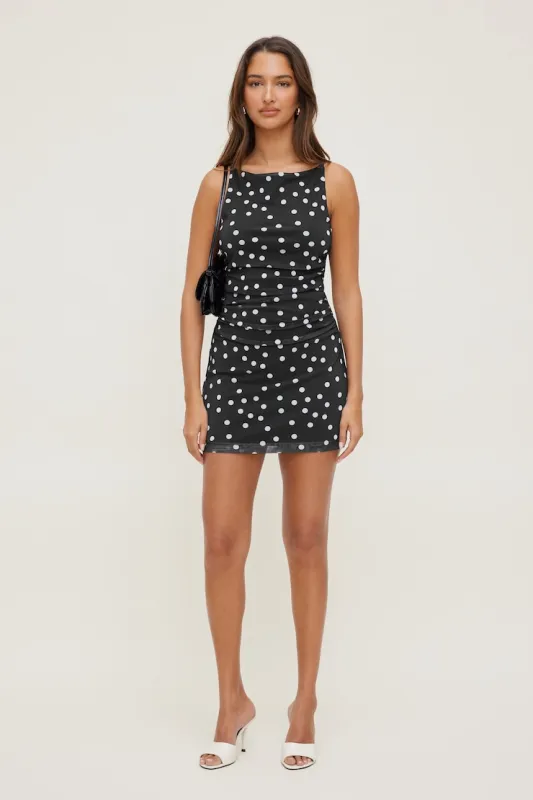 Kate Mesh Mini Dress - Dynamite - Black - Women Clothing made by Dynamite
