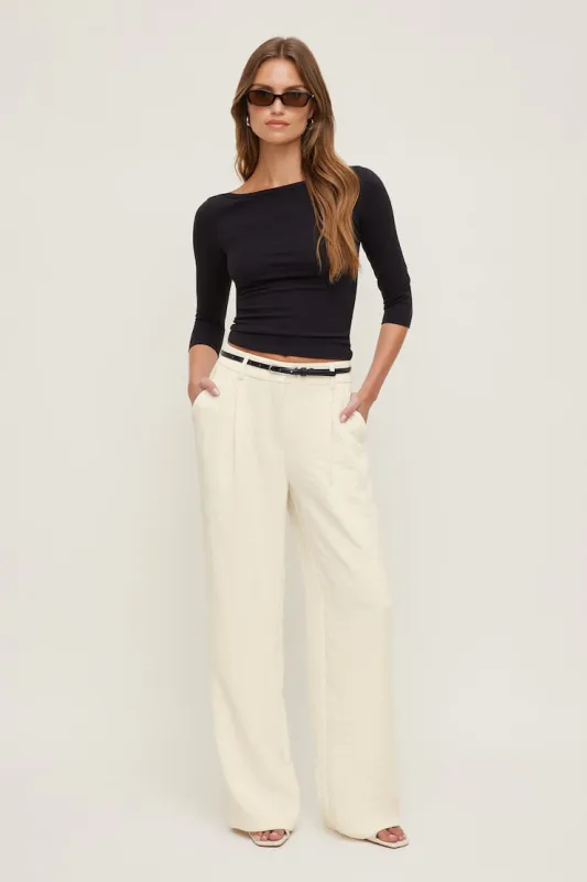Alex Airflow Wide Leg Pants - Dynamite - White - Women Clothing made by Dynamite