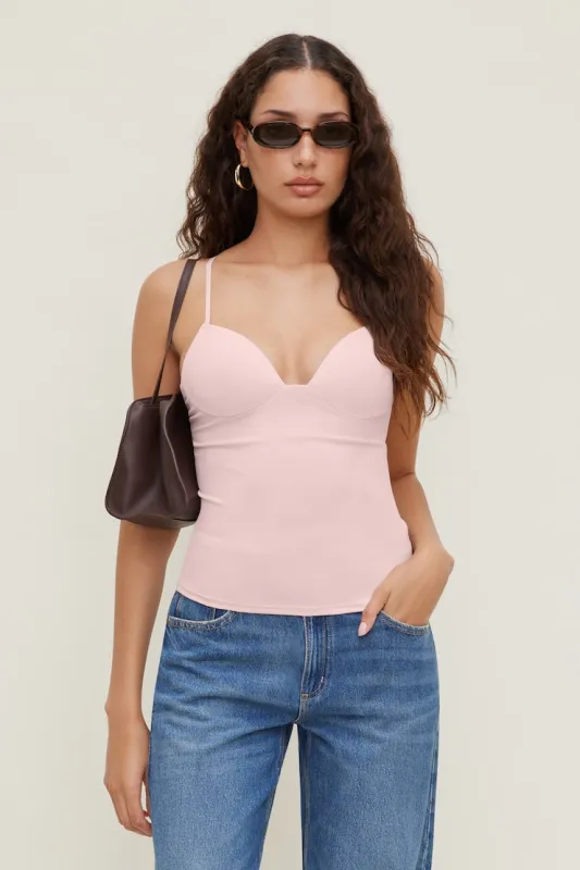 Mindi Padded Bustier Top - Dynamite - Pink - Women Clothing made by Dynamite