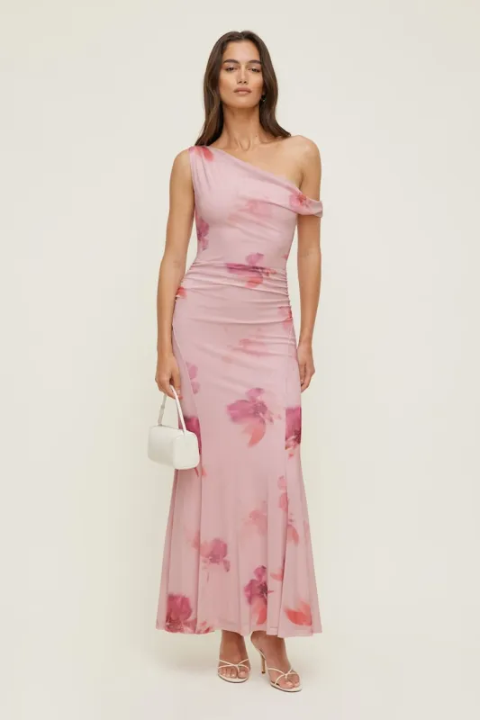 Kristina Mesh Maxi Dress - Dynamite - Pink - Women Clothing made by Dynamite