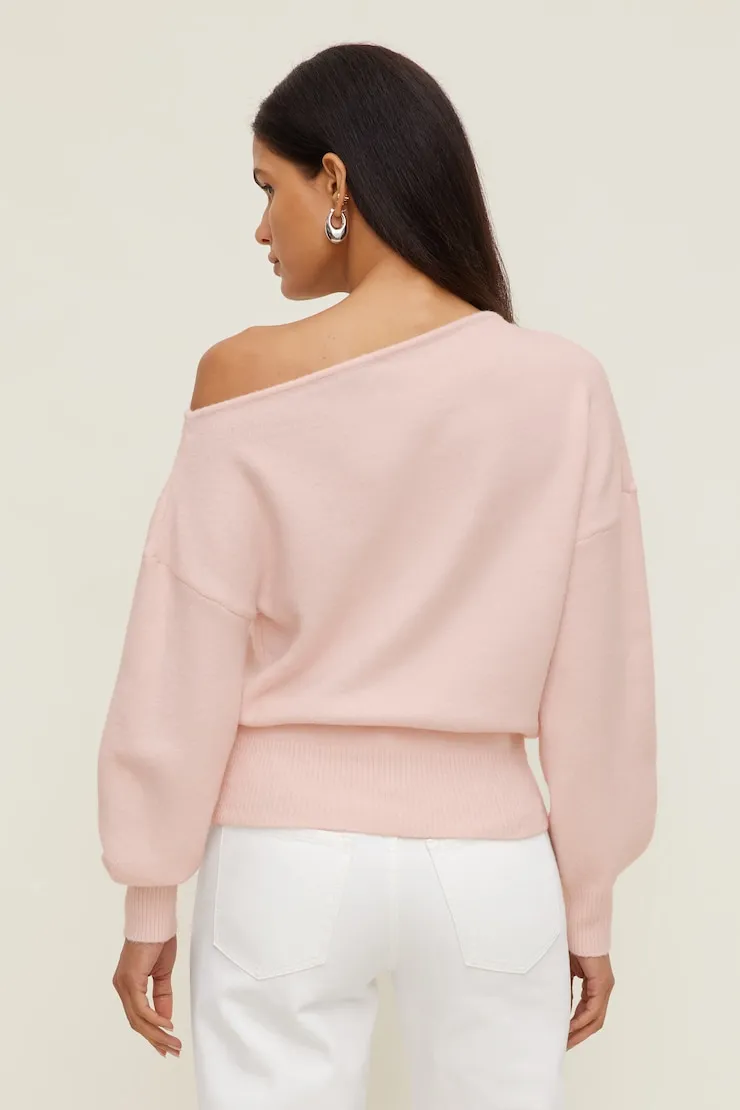 Lola Off Shoulder Sweater - Dynamite - Pink - Women Clothing sold by Dynamite product image thumbnail 2