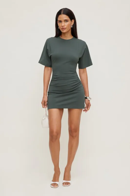 Andrea Cotton Mini Dress - Dynamite - Green - Women Clothing made by Dynamite