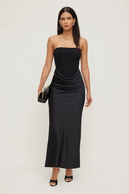 Blaire Corset Maxi Dress - Dynamite - Black - Women Clothing made by Dynamite
