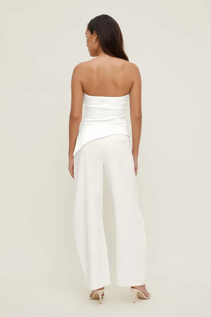 Mid Rise Barrel Leg Pants - Dynamite - White - Women Clothing sold by Dynamite product image thumbnail 3