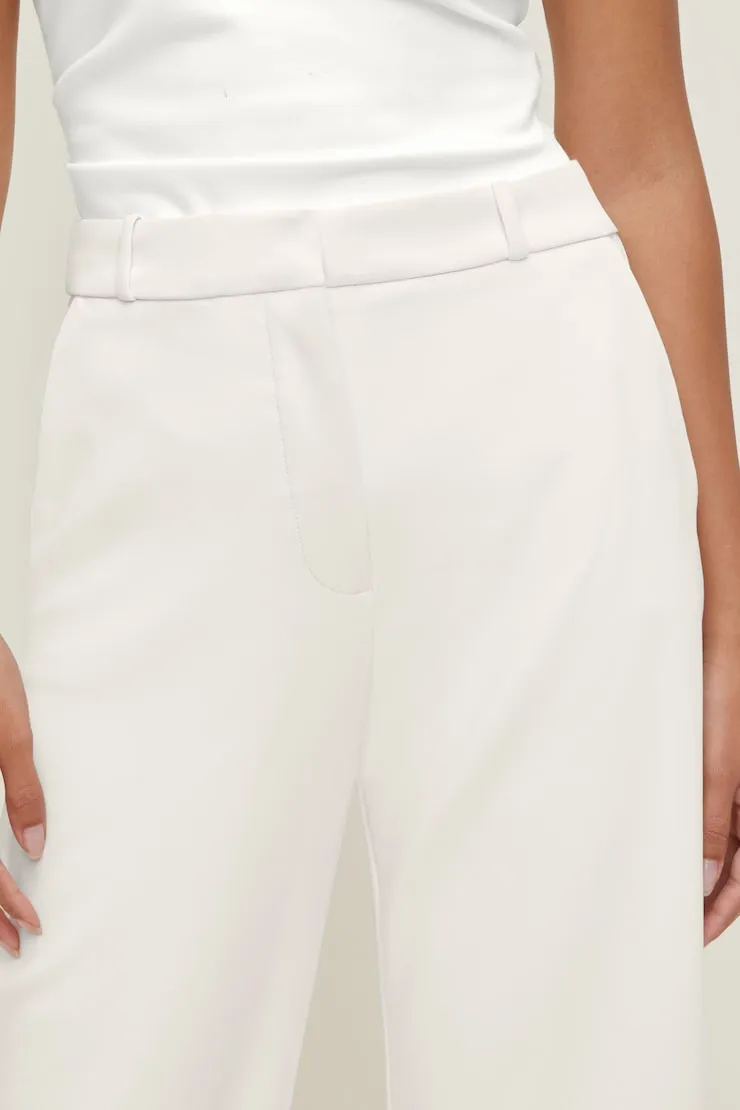 Mid Rise Barrel Leg Pants - Dynamite - White - Women Clothing sold by Dynamite product image thumbnail 5