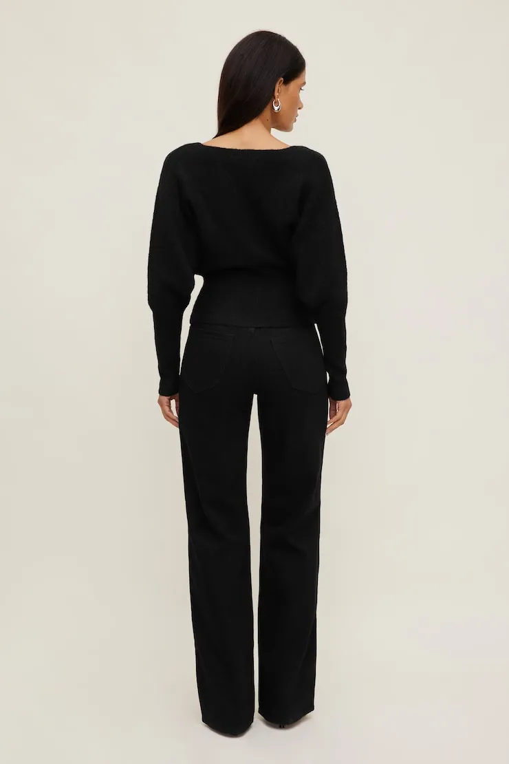Cinched V Neck Sweater - Dynamite - Black - Women Clothing sold by Dynamite product image thumbnail 4