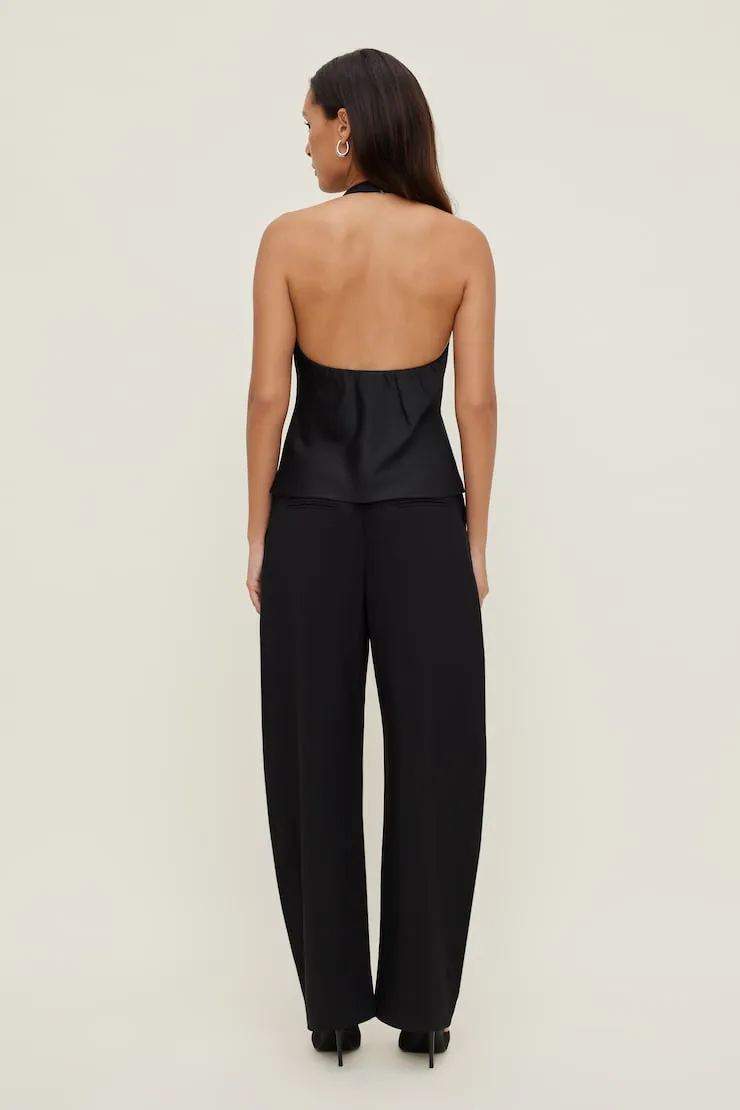 Mid Rise Barrel Leg Pants - Dynamite - Black - Women Clothing sold by Dynamite product image thumbnail 3