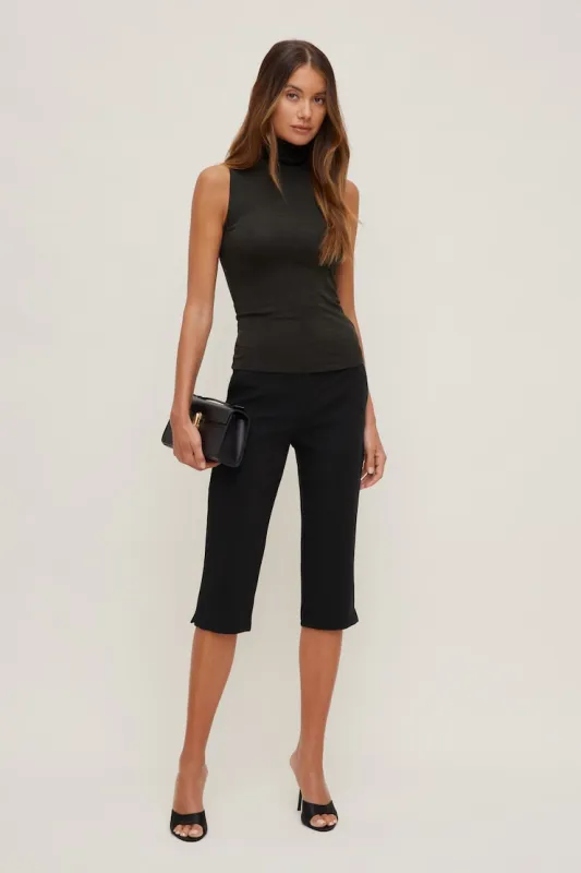 High Rise Capri Pants - Dynamite - Black - Women Clothing made by Dynamite