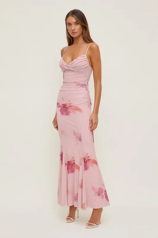 Delphi Mesh Maxi Dress - Dynamite - Pink - Women Clothing made by Dynamite