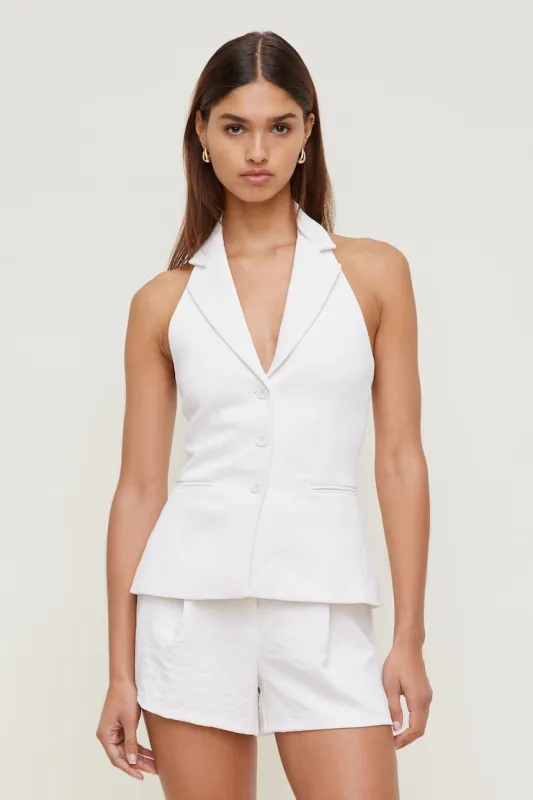 Halter Vest - Dynamite - White - Women Clothing made by Dynamite