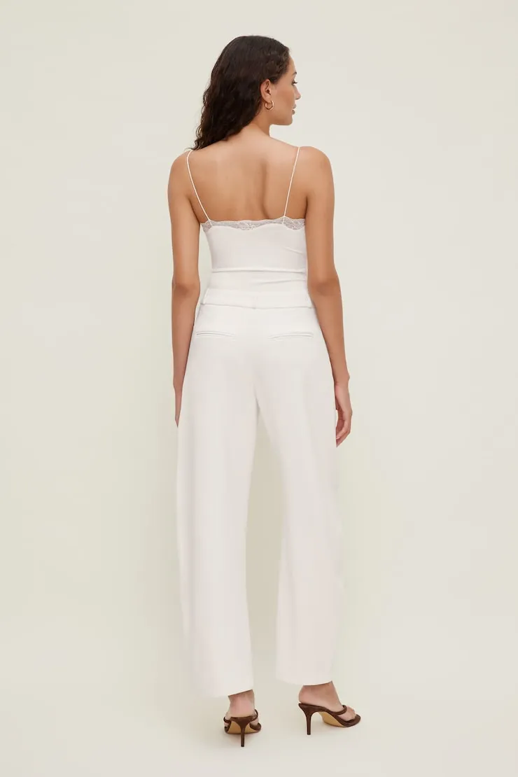Sculpt Lace Trim Bodysuit - Dynamite - White - Women Clothing sold by Dynamite product image thumbnail 4