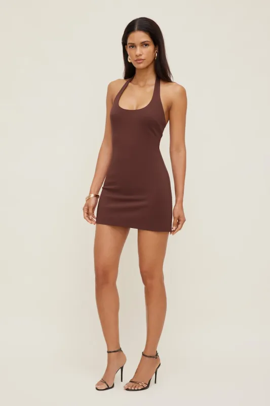 Gia Ponte Mini Dress - Dynamite - Brown - Women Clothing made by Dynamite