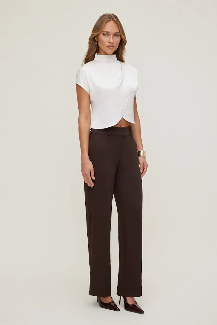 Camelia Airflow Clean Straight Leg Pants - Dynamite - Brown - Women Clothing sold by Dynamite product image thumbnail 3